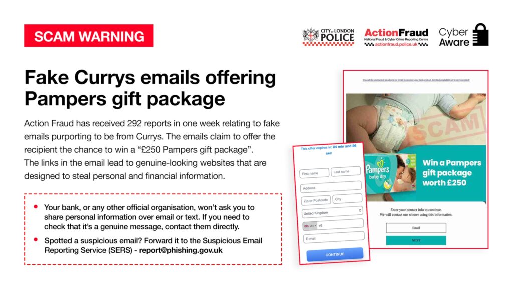 Bogus Currys ‘Prize Winner’ emails Neighbourhood Network Hull
