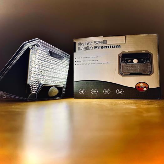 CLAONER 148LED Solar Power PIR Motion Sensor Lights Outdoor Garden Security Lamp