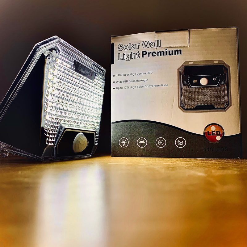 CLAONER 148LED Solar Power PIR Motion Sensor Lights Outdoor Garden Security Lamp