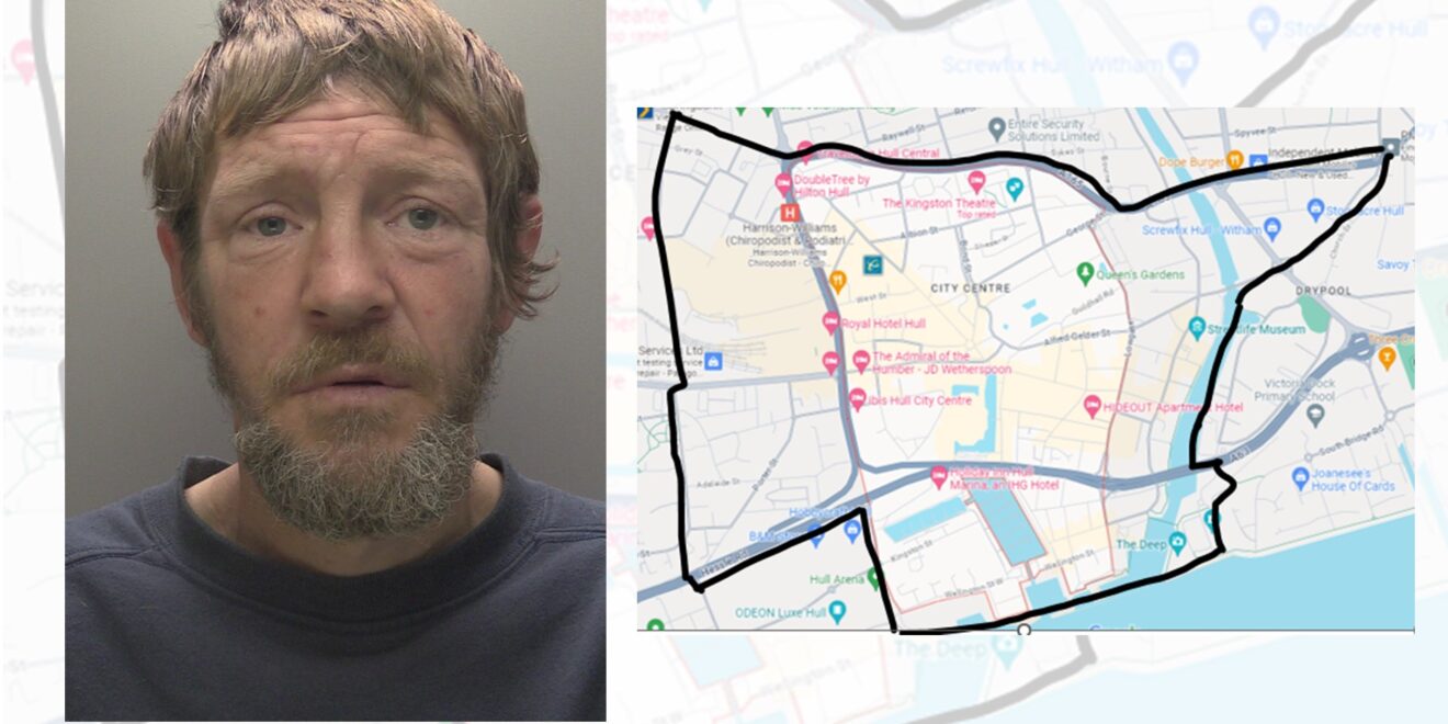 Hull city centre beggar handed CBO