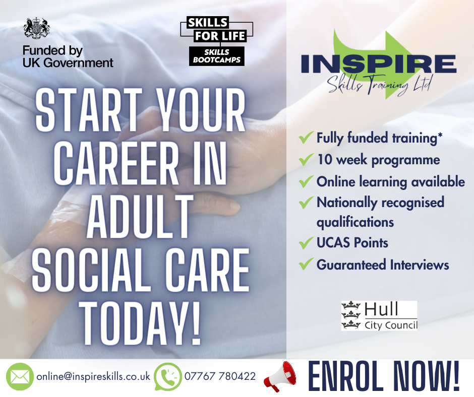Hull City Council Fully Funded Training with Inspired Skills Training Ltd.