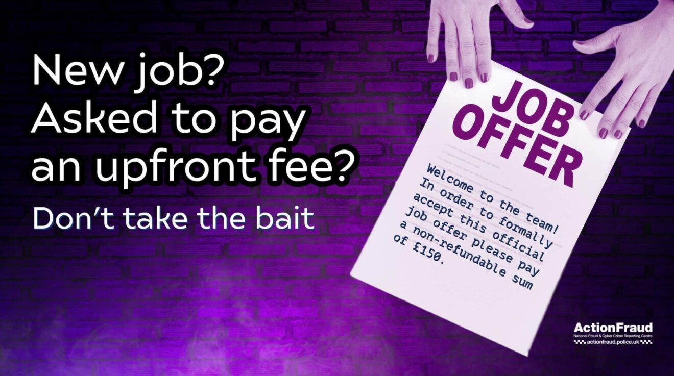 Watch out for fake job recruitment messages and ads.