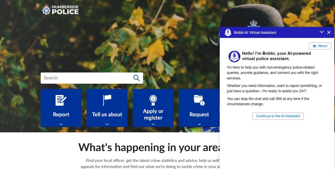 Introducing Bobbi: Policing’s First AI Virtual Assistan