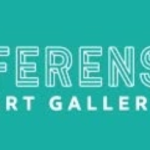 Ferens Art Gallery logo on teal background.