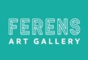 Ferens Art Gallery logo on teal background.